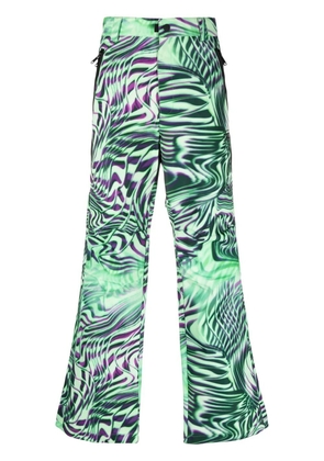 Diesel Optical-print canvas trousers - Green