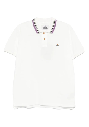 Vivienne Westwood Orb-embroidered polo shirt - White