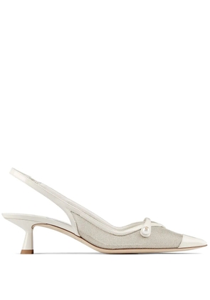 Jimmy Choo Amita 45mm slingback pumps - Silver