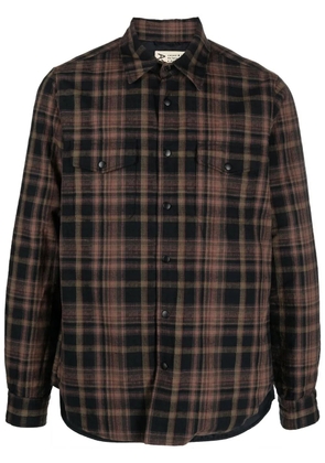 ASPESI long-sleeve plaid shirt - Brown