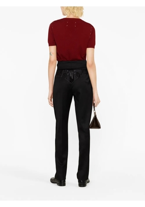 Maison Margiela four-stitch tapered wool trousers - Black