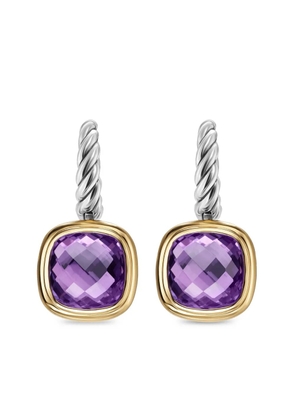 David Yurman 18kt yellow gold and sterling silver Albion amethyst drop earrings