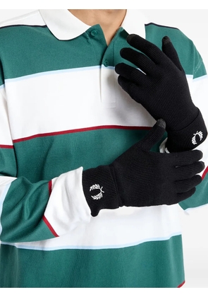 Fred Perry merino-blend gloves - Black