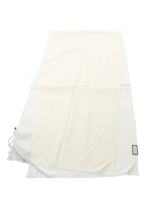 Gucci Pre-Owned logo-label scarf - Neutrals