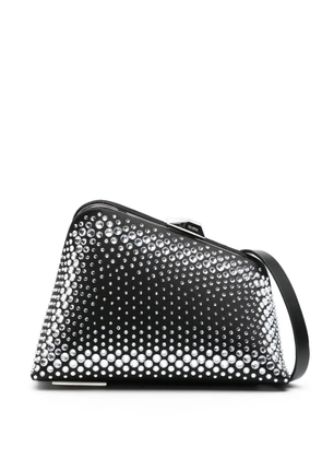 The Attico Midnight rhinestone-embellished clutch bag - Black