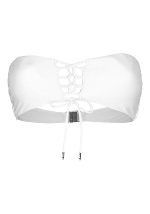 Caha Capo Dubai Scarlett lace-up bandeau bikini top - White