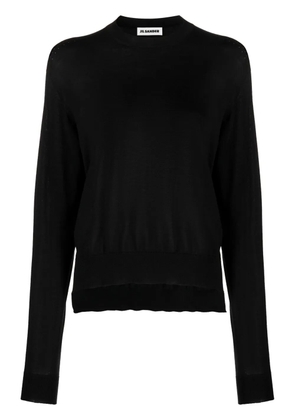 Jil Sander ribbed crew neck jumper - Black