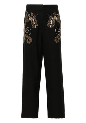 Forte Forte beaded tapered trousers - Black