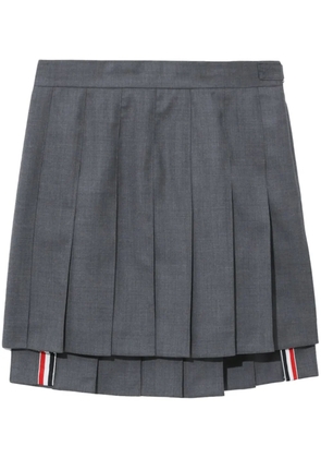 Thom Browne pleated high-low skirt - Grey