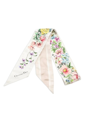 Christian Dior Pre-Owned 2010s Mitzah floral scarf - White
