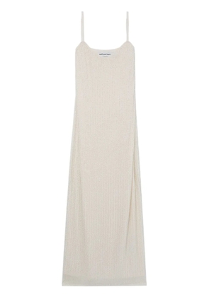 Self-Portrait rhinestone-embellished sleeveless maxi dress - Neutrals