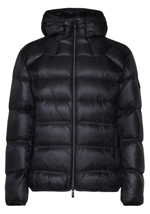 Moncler logo-patch hooded jacket - Black