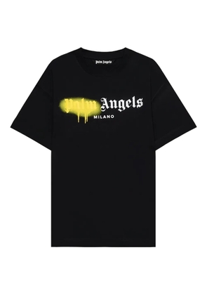 Palm Angels Spray City Milan dripping logo T-shirt - Black