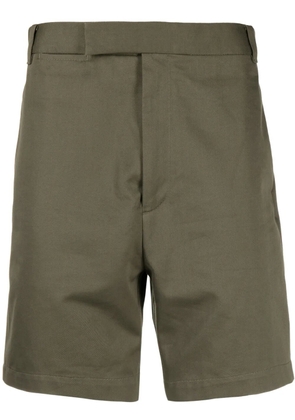 Thom Browne straight-leg cotton twill shorts - Green