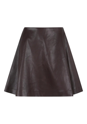 Stouls pleated leather skirt - Purple