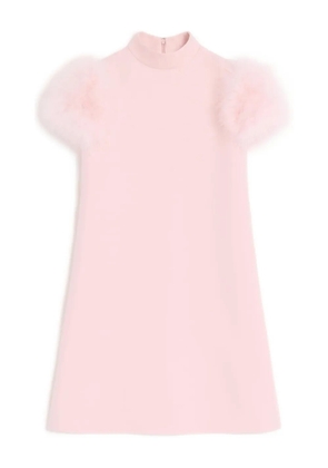 Valentino Garavani Crepe Couture feathers-detail mini dress - Pink