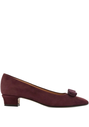 Ferragamo 30mm Vara bow-detail pumps - Purple