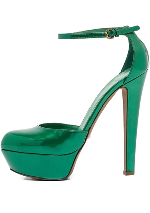 Sergio Rossi Vintage leather heeled sandals - Green