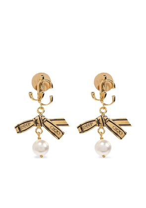 Jimmy Choo ribbon earrings - Gold