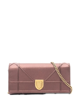 Christian Dior Pre-Owned 2010s Diorama chain-strap leather clutch bag - Brown