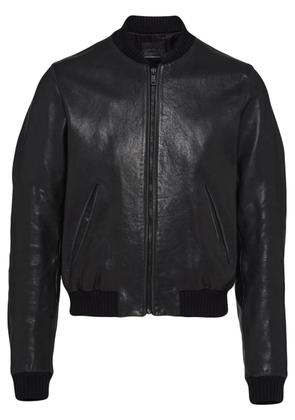 Prada leather bomber jacket - Black
