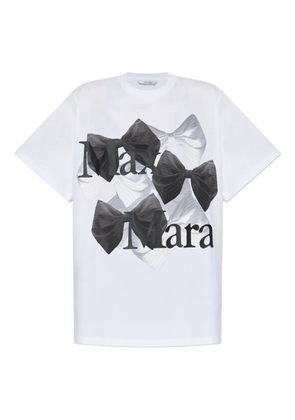 Max Mara bow-print T-shirt - White