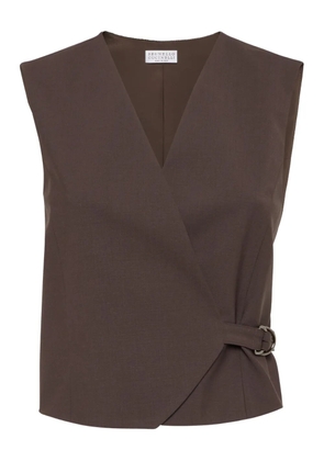 Brunello Cucinelli V-neck waistcoat - Brown