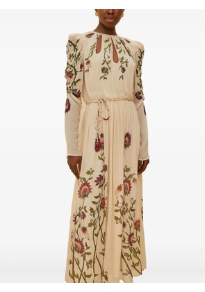 FARM Rio cut-out floral maxi dress - Neutrals