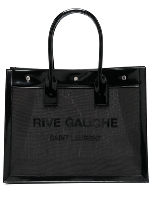 Saint Laurent Rive Gauche patent-finish tote bag - Black