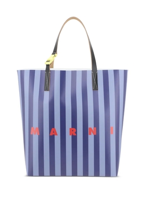 Marni striped tote bag - Blue