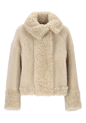 Moncler Gobain short down jacket - Neutrals