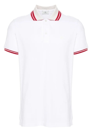 ETRO Pegaso-embroidered polo shirt - White