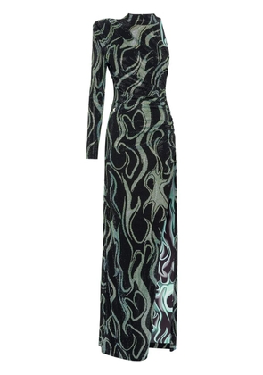 Philipp Plein rhinestone-embellished jersey maxi dress - Black