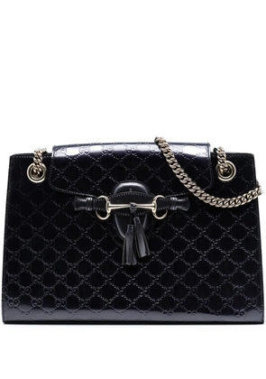 Gucci Pre-Owned 2016-2025 Large Guccissima Patent Emily shoulder bag - Purple