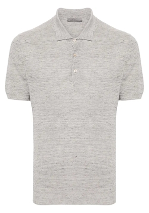 Corneliani short-sleeve knitted polo shirt - Grey