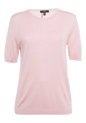 Weekend Max Mara blend ribbed hem T-shirt - Pink