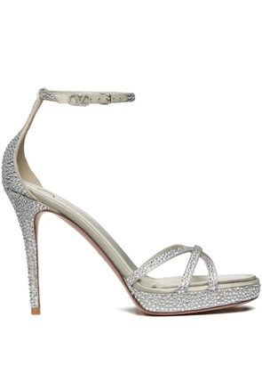 Valentino Garavani 120mm Eveninglam platform sandals - Silver