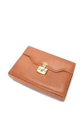 Gucci Pre-Owned leather flap-over mini bag - Blue