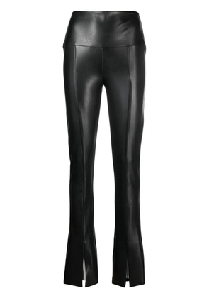 Norma Kamali faux-leather skinny trousers - Black