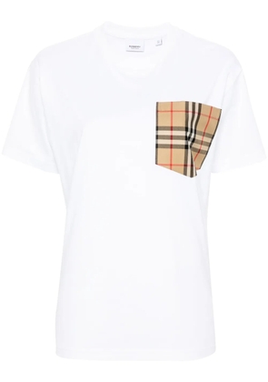 Burberry Vintage Check-pocket cotton T-shirt - White