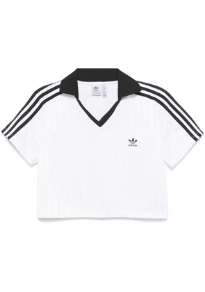 adidas Football cropped polo shirt - White