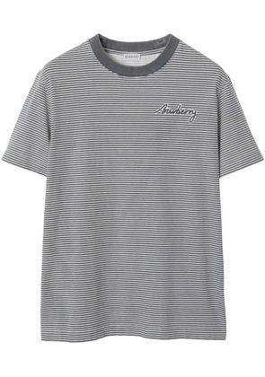Burberry striped cotton T-shirt - Grey