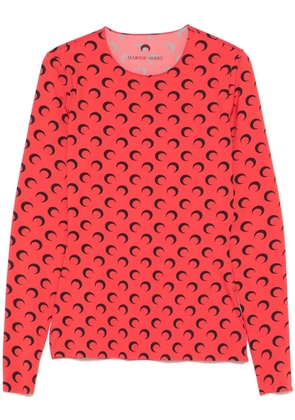 Marine Serre Moonogram-pattern top - Red