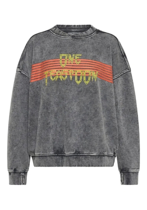 One Teaspoon studded-logo sweatshirt - Grey