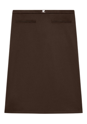 Courrèges pocketed pencil skirt - Brown
