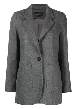 Lorena Antoniazzi mélange-effect single-breasted blazer - Grey