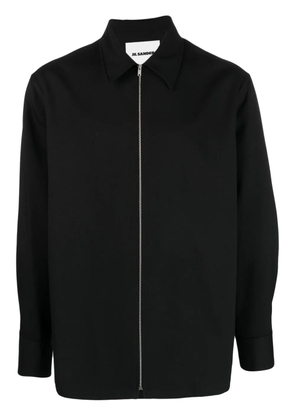 Jil Sander classic-collar shirt jacket - Black