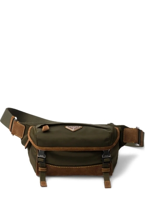 Prada small canvas utility shoulder bag - Green