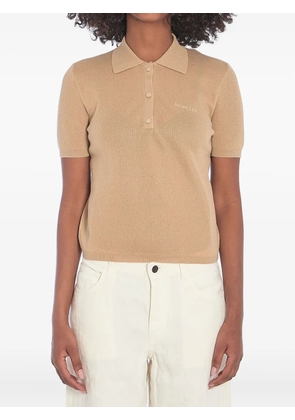 Moncler cotton-blend polo shirt - Neutrals