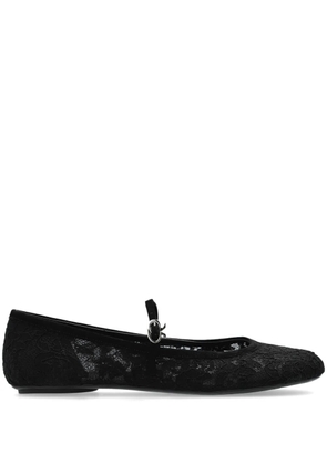 Gianvito Rossi leather ballerina shoes - Black